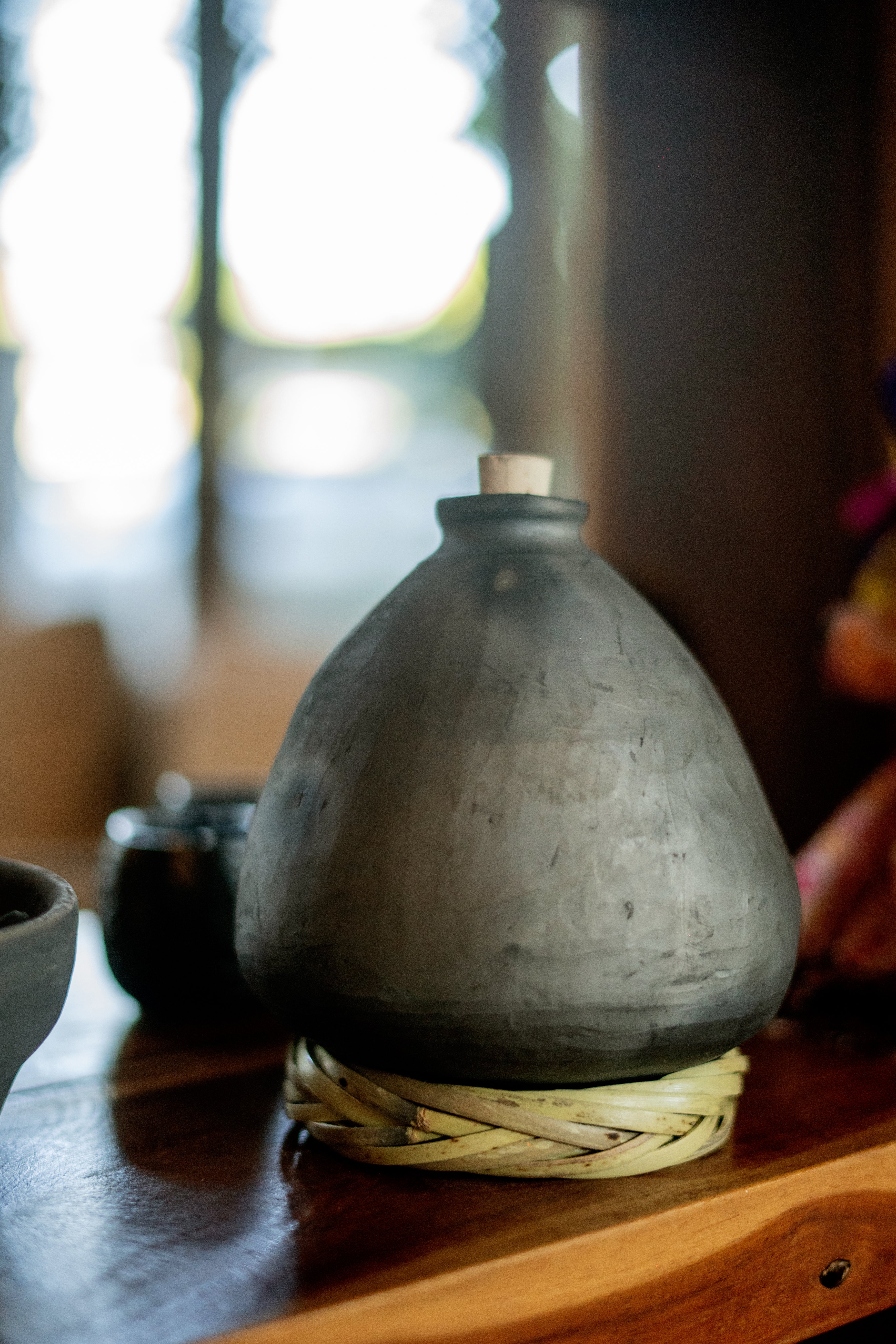 Black Clay Jar for Tequila or Mezcal