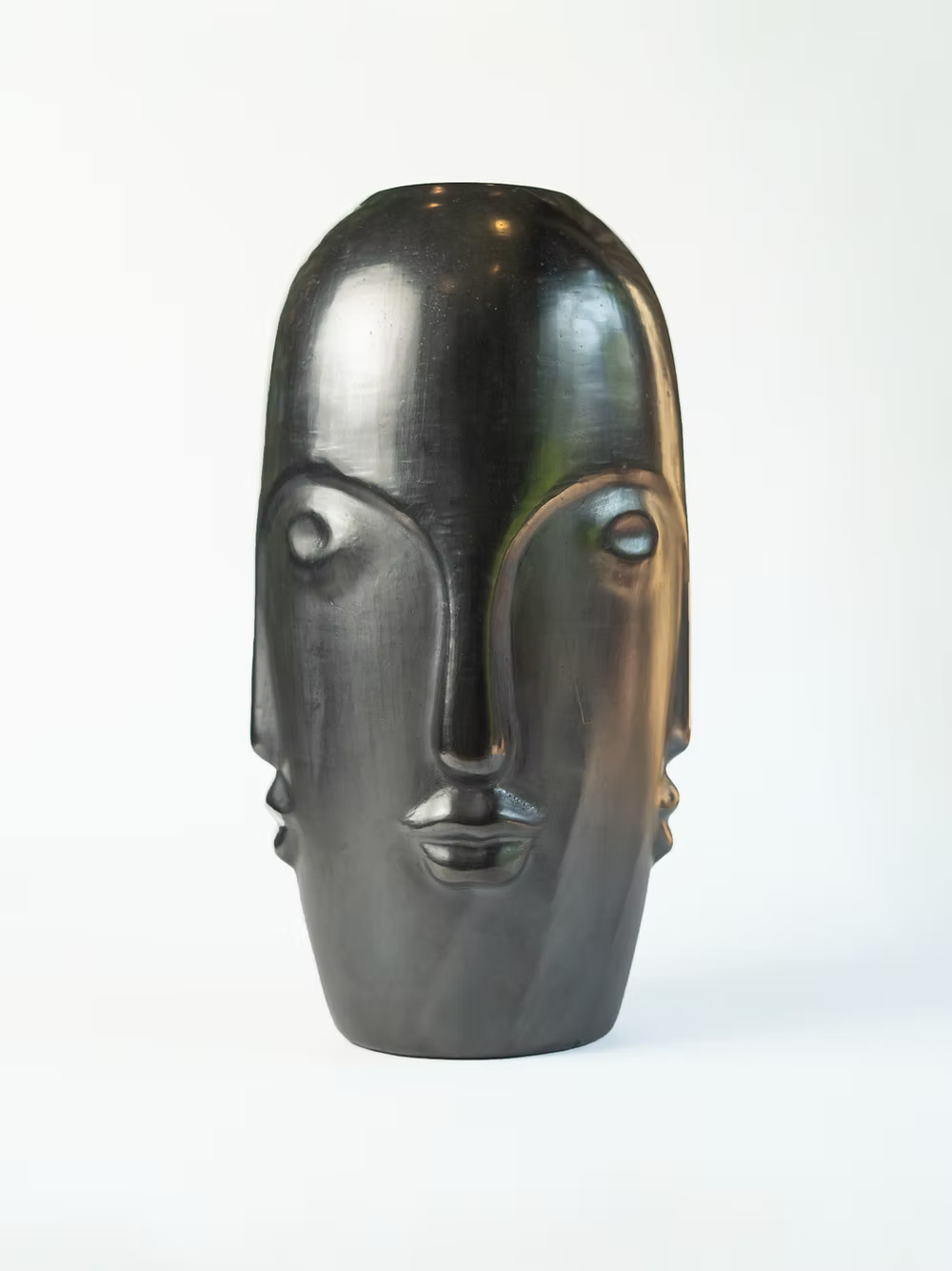 Flower Jar Face Collection made of Black Clay