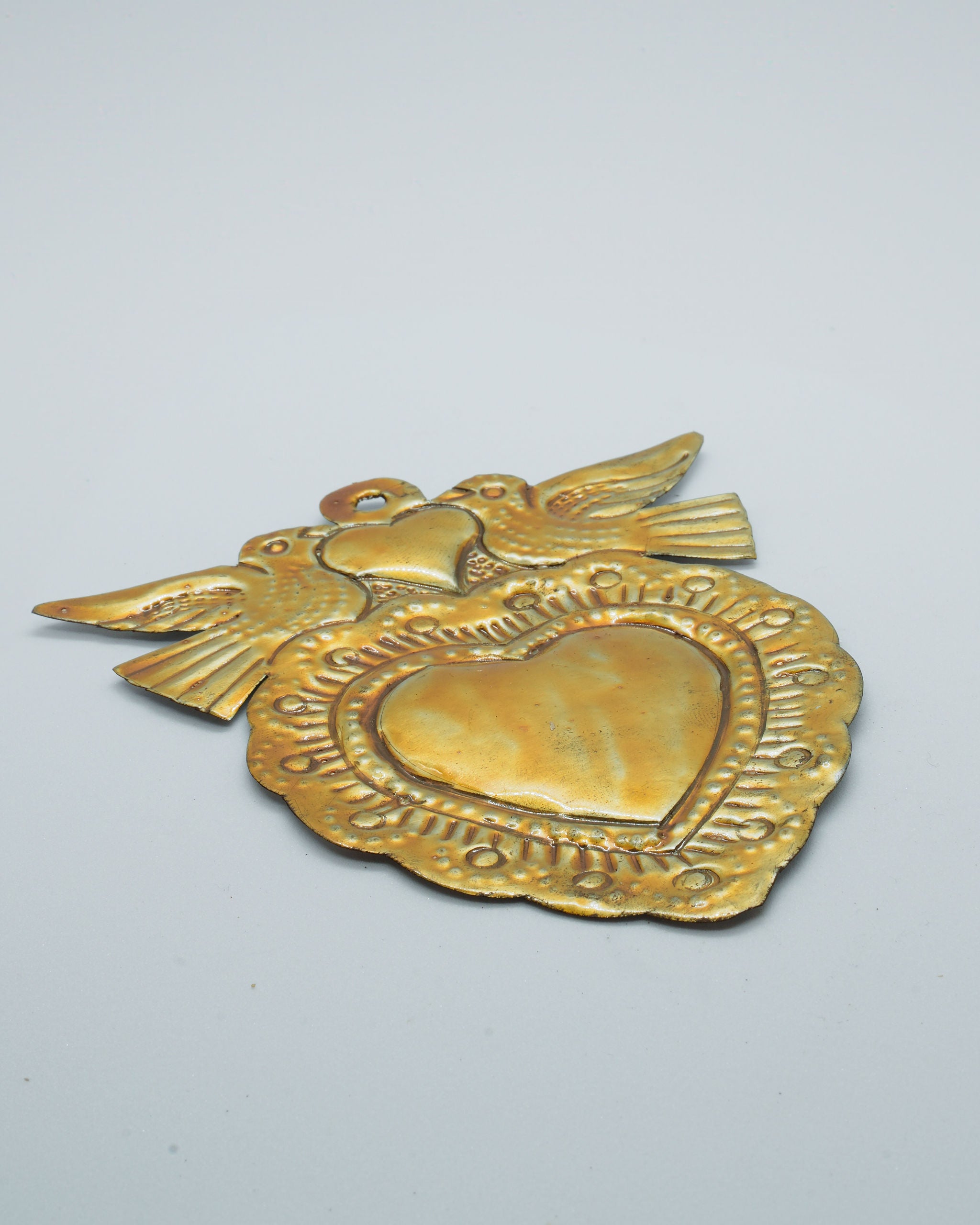Golden Mexican Sacred Mini Heart