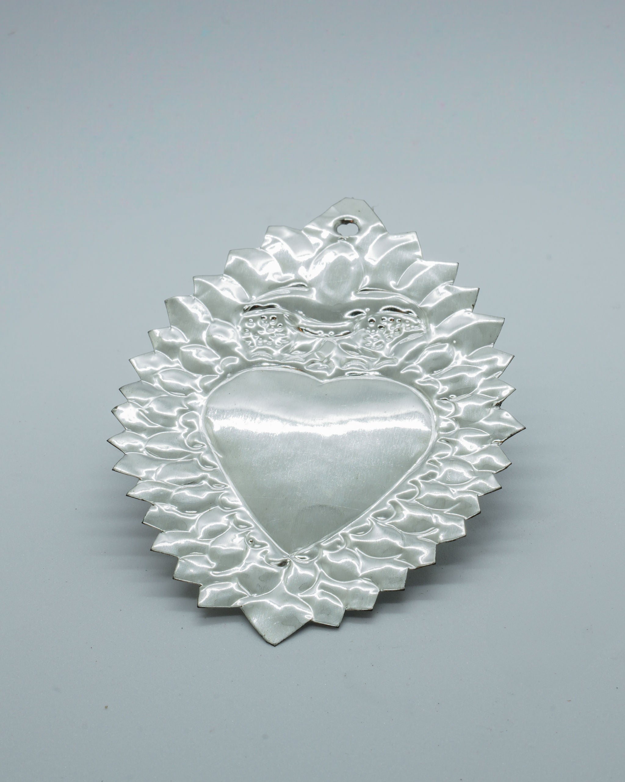 Silver Mexican Sacred Mini Heart